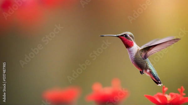 Fototapeta hummingbird on a branch