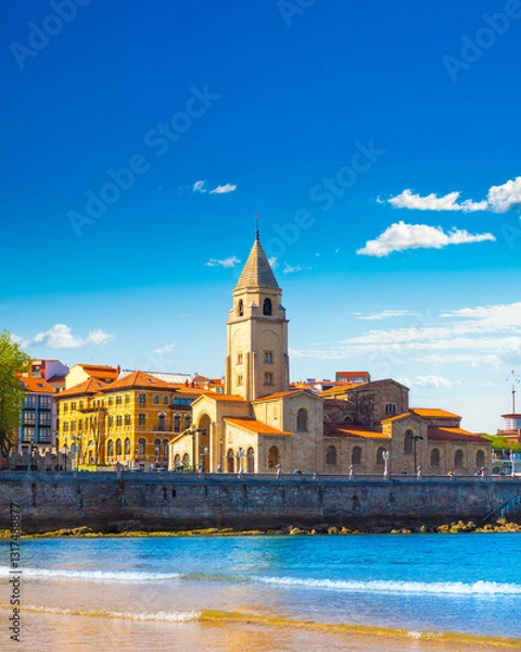 Obraz Beautiful view of the city of Gijon in Asturias, Spain