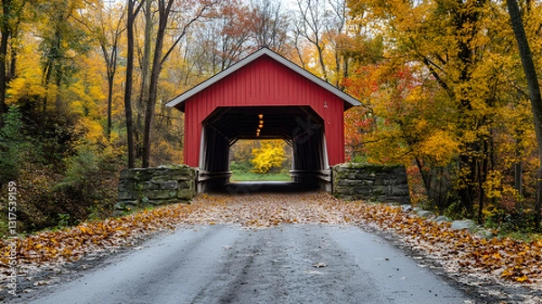 Obraz Allentown Pennsylvania's Bogert's Covered Bridge