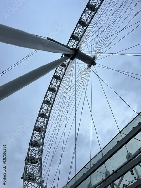 Obraz suspension bridge over blue sky