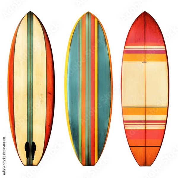 Obraz set of colorful surfboard