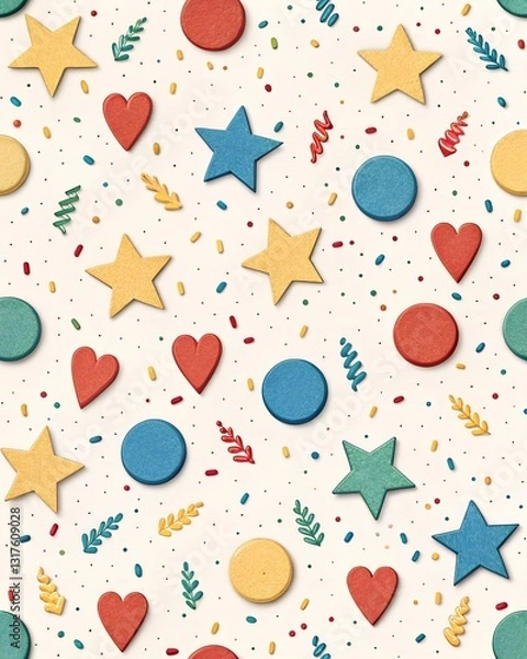 Obraz seamless pattern with stars and circles