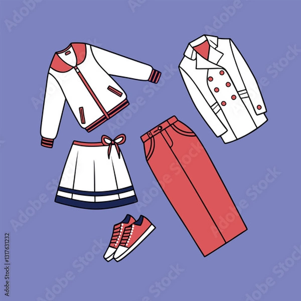 Obraz Fashion-design-set-vector art 