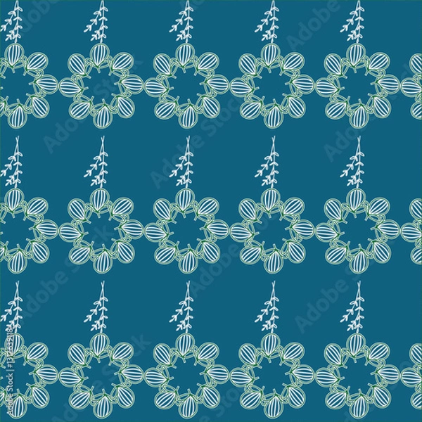 Fototapeta leaf floral  seamless vector pattern of flowers in various colors and shapes multi color floral