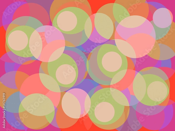 Fototapeta Circles Multicolored Overlapping