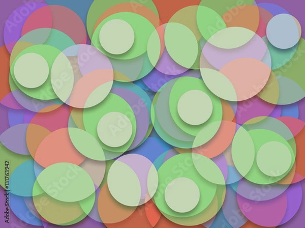 Fototapeta Circles Stacked Three Dimensional