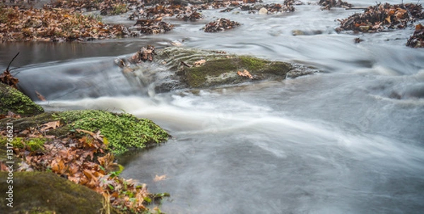 Obraz Mini waterfall with silk stream water
