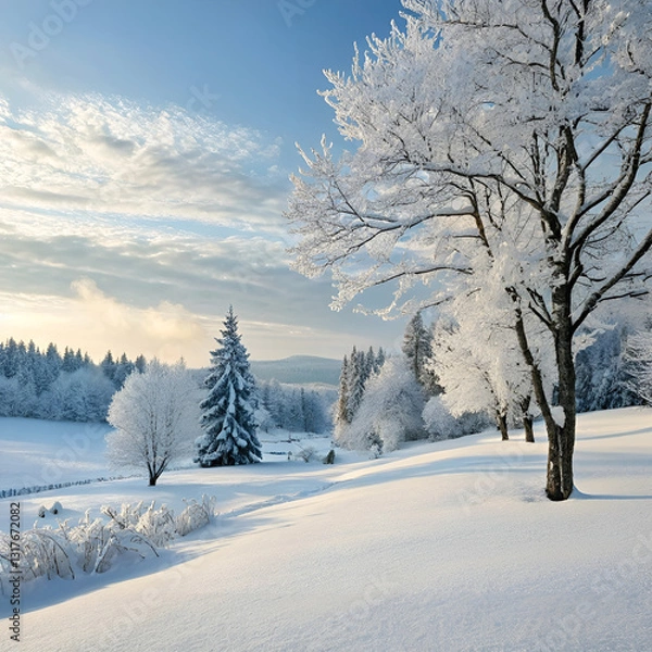 Obraz winter landscape with trees