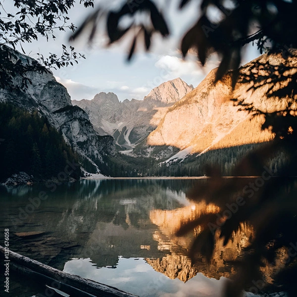 Obraz sunset in the mountains