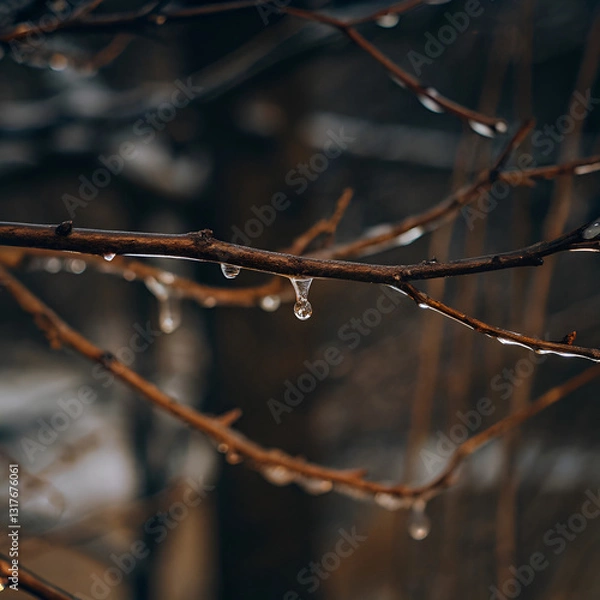 Fototapeta snow on the branches