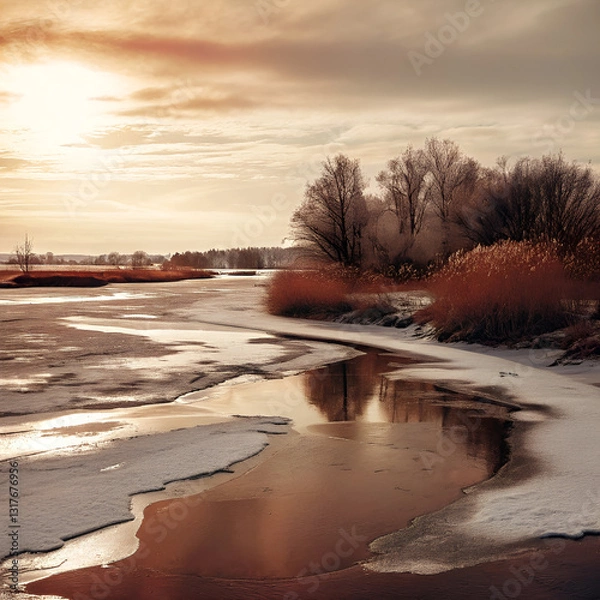 Obraz sunset on the beach