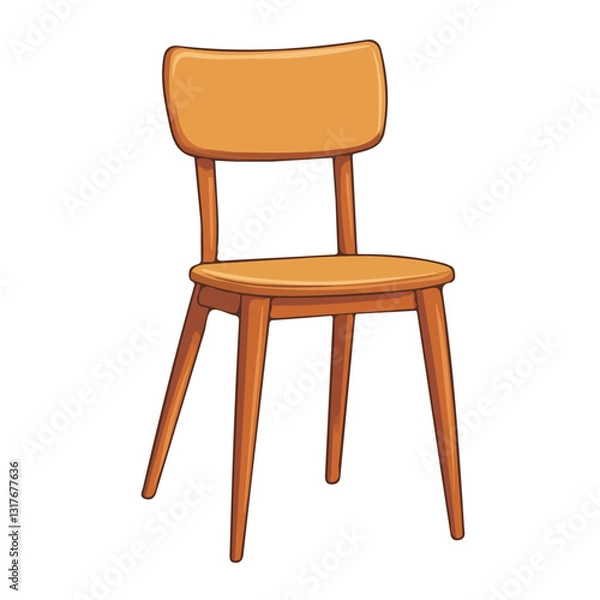 Obraz 2D flat vector illustration Chair icon isolated on a white background.

