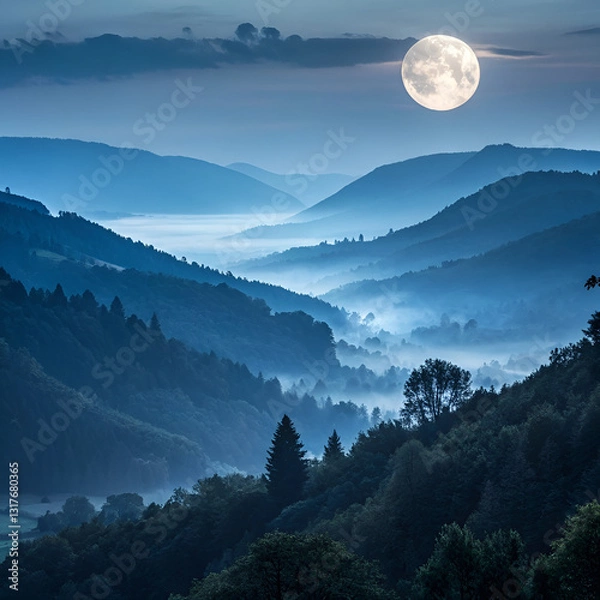 Obraz mountain landscape with clouds