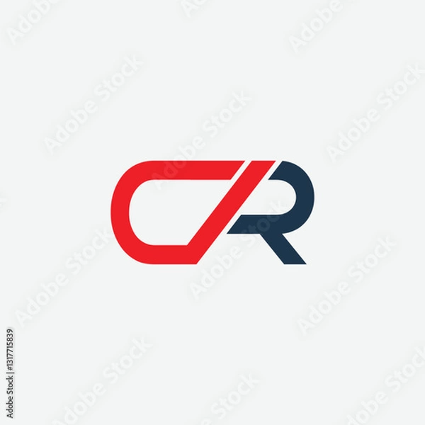 Obraz Abstract CR monogram logo design concept