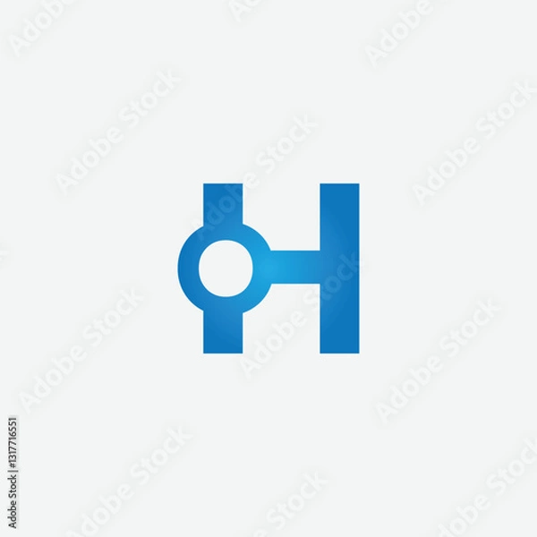 Fototapeta Abstract Ho logo design concept vector