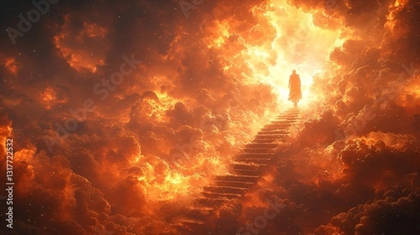 Fototapeta Celestial Stairway to Heaven