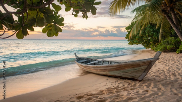 Obraz boat on the beach