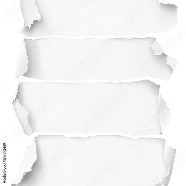 Fototapeta Torn White Paper Abstract Background Texture Design,