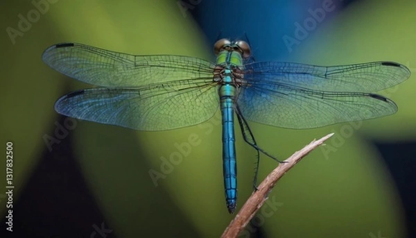 Fototapeta Dragonfly Wing Venation Macro Photography: Intricate Vein Patterns for Science, Nature, and Art