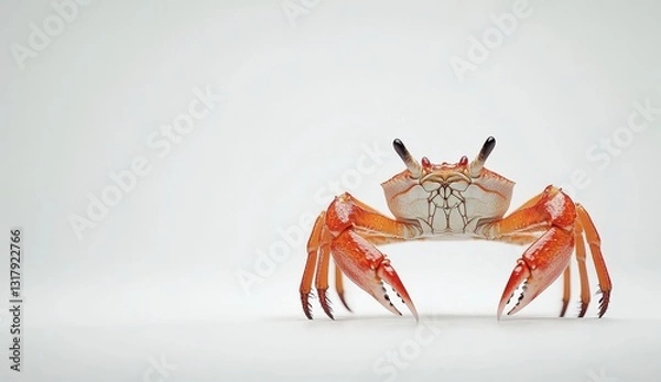Fototapeta Red Crab on White Background