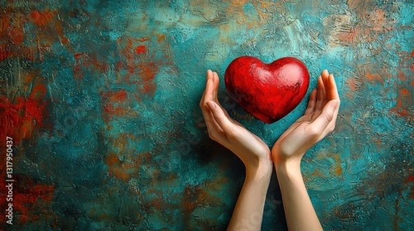 Obraz Doctor explains heart health and wellness tips during patient consultation at a medical clinic for nubes seeking education on improving overall well-being.