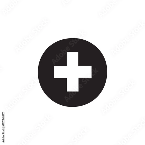 Fototapeta first aid icon vector illustration with editable strokes and shape