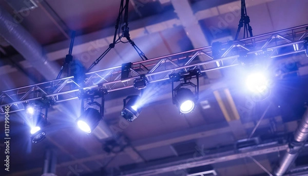 Fototapeta rigging stage lamp spot light for event
