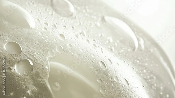 Fototapeta Condensation on glass surface indoor setting close-up photography minimalist style
