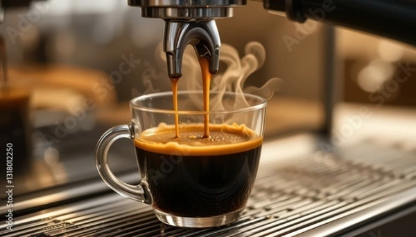 Fototapeta Espresso Perfection: A Moment of Aromatic Delight