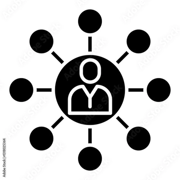 Fototapeta Networking event icon