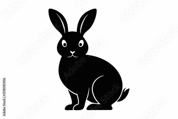 Fototapeta easter bunny  silhouette