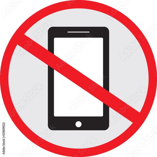 Fototapeta No Use Smart phone sign Vector Illustration