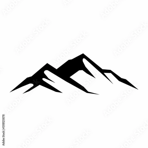 Fototapeta logo design vector abstract template illustration modern symbol simple logo icon mountain hill