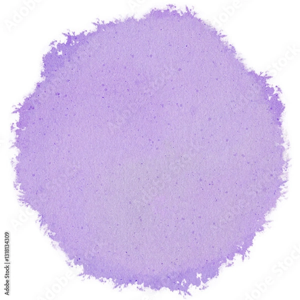 Fototapeta Mauve Purple Circle Splash Watercolor Brushstroke with Paper Texture