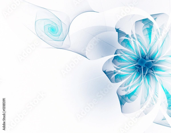 Obraz Very nice silver blue flower