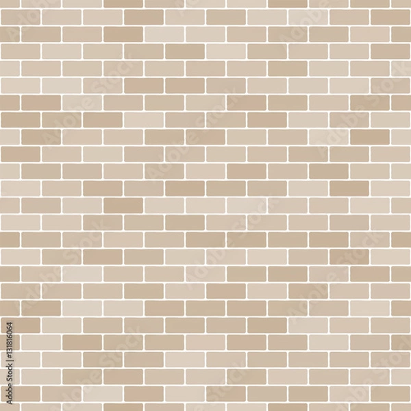 Obraz Seamless brick wall background. Vector illustration - texture pa