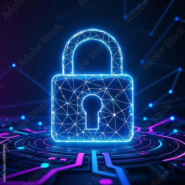 Fototapeta digital data security concept