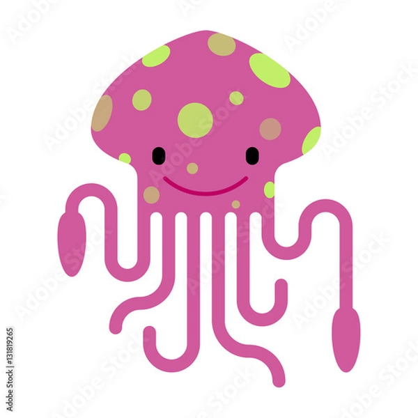 Obraz squid smiling with arms extended