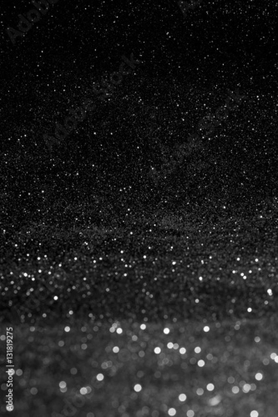 Fototapeta glitter vintage lights background. silve defocused