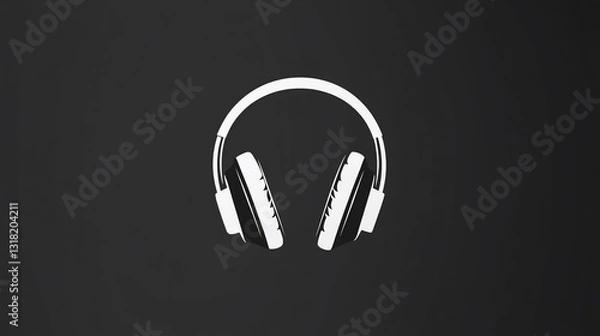 Fototapeta Sleek Headphones Minimalist Design:  A Stylish Audio Accessory