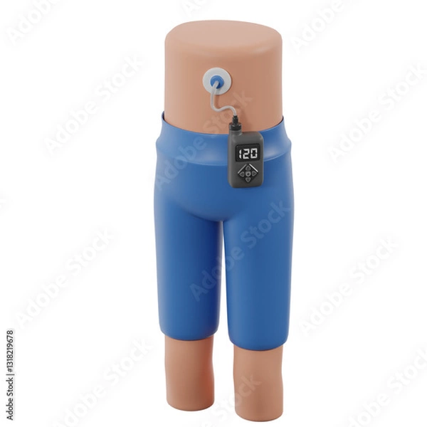 Obraz Insulin pump controller. 3d illustration