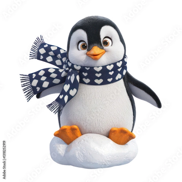 Obraz penguin on snow png cut out