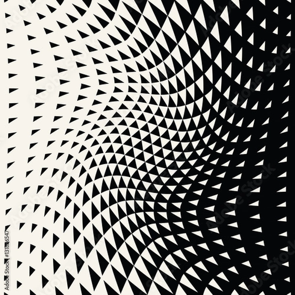 Fototapeta Abstract geometric hipster fashion design print halftone triangle pattern