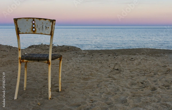 Obraz Vecchia sedia sulla spiaggia