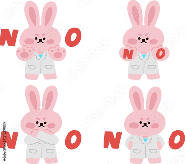 Fototapeta 세계보건의날 동물 캐릭터 의사선생님