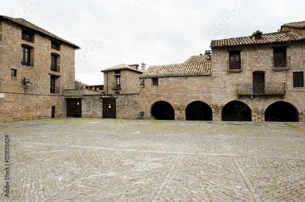 Obraz Main Square - Ainsa - Spain