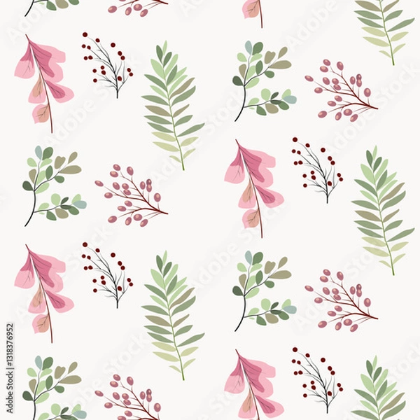 Obraz vector seamless spring pattern with white background