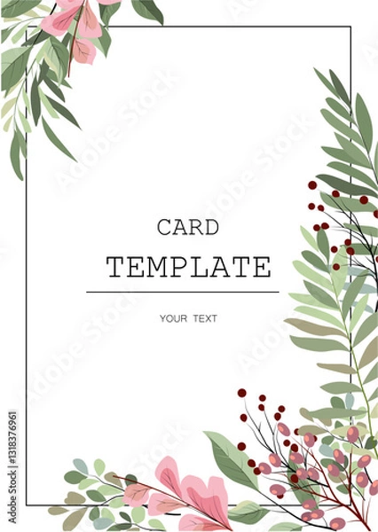 Obraz vector postcard template spring modern design