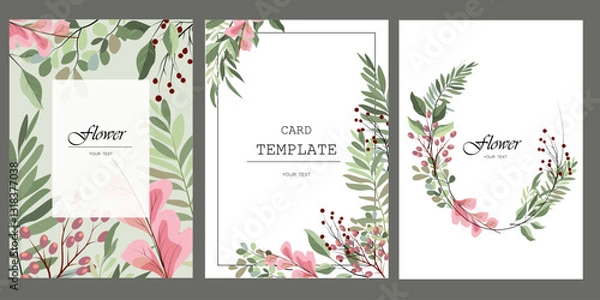 Obraz set of vector postcard templates