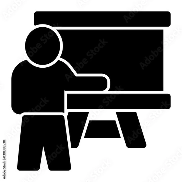 Fototapeta Mentor Icon - Solid Style - Help and Support Themes